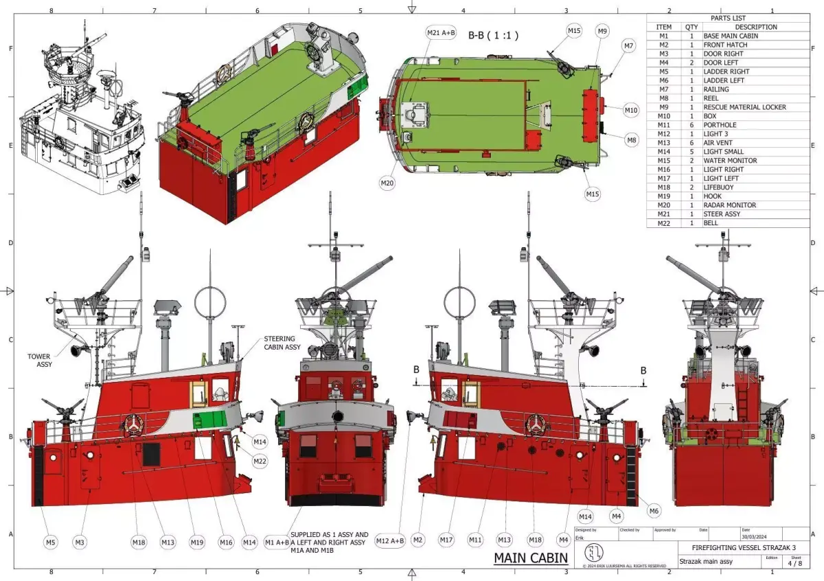 Firefighting boat Strazak 4 Part 4 of 6 group M 3D print model