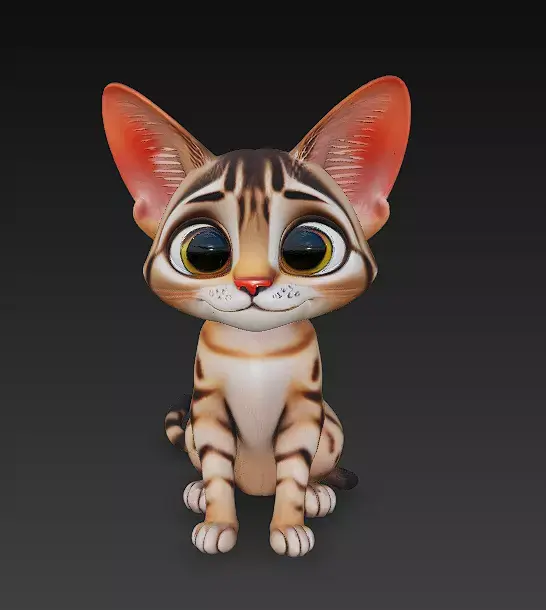 Cat Realistic 3D Model Basic - Low Poly Realistic Low-poly 3D model 9