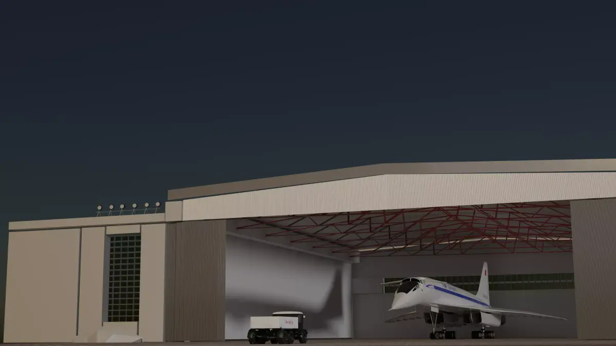 Hangar  for airplanes 3D model