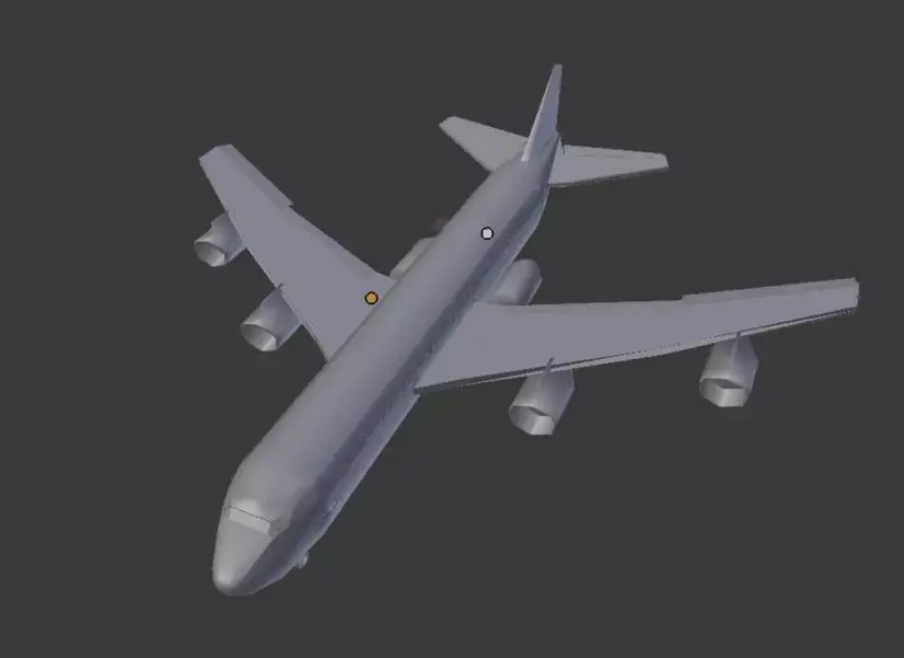 pasanger plane with interiors 3D model