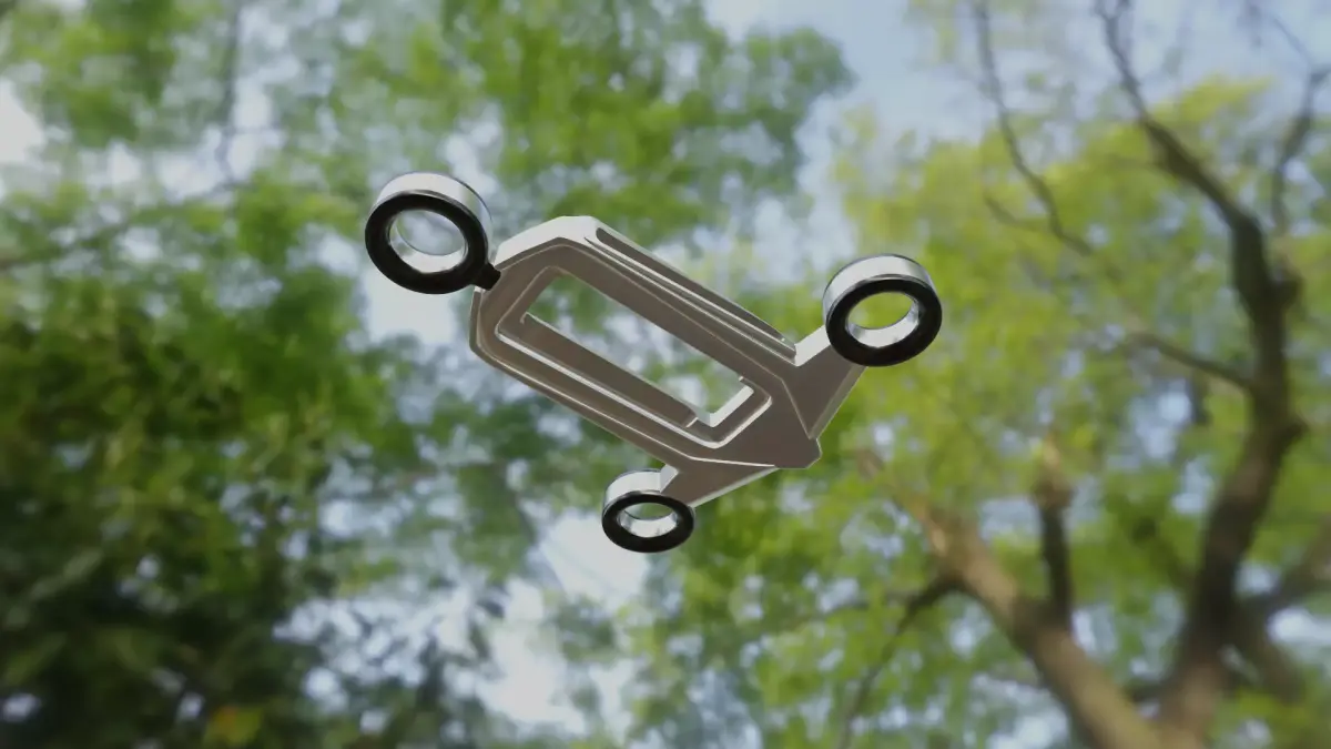 Bladeless Drone Low-poly 3D model