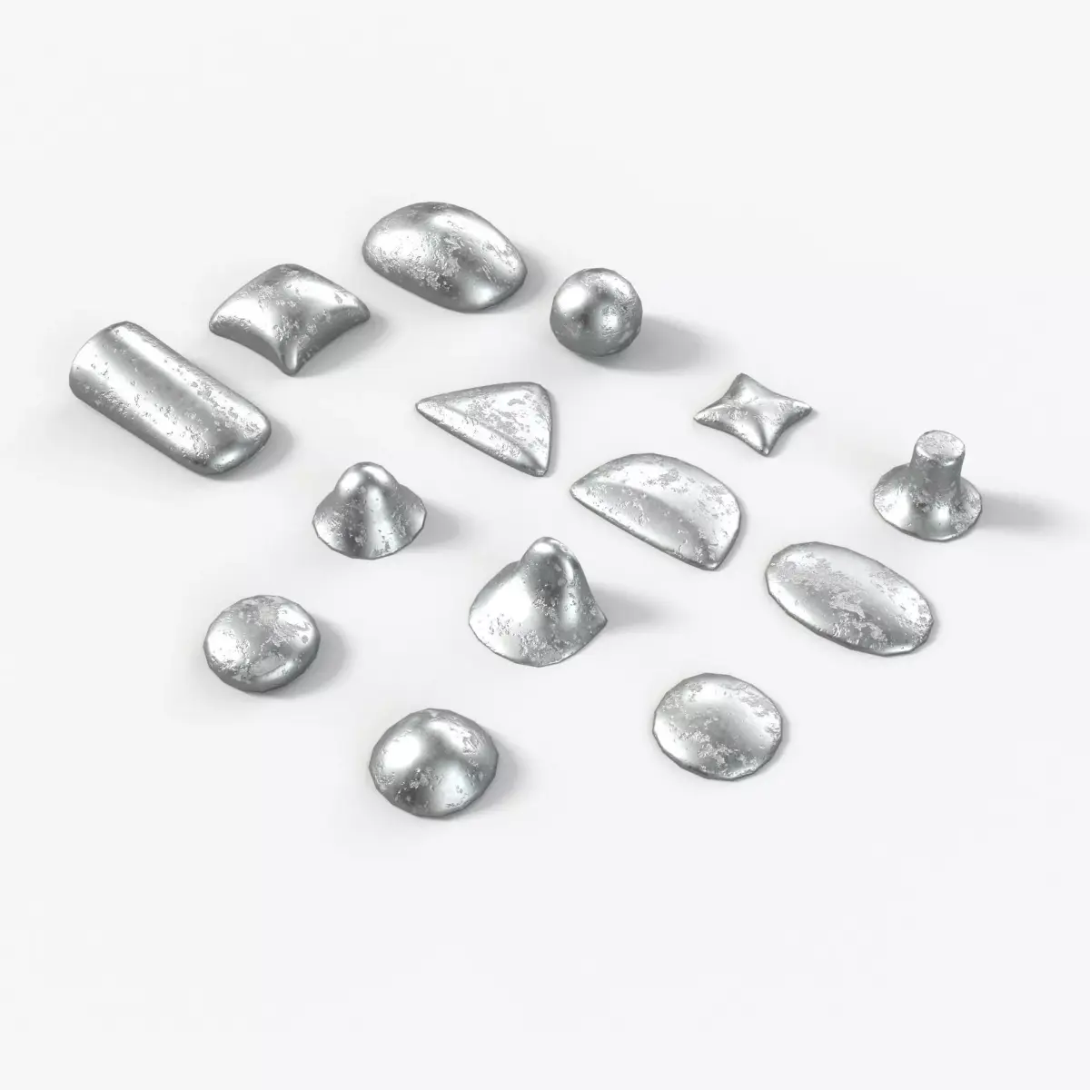 circuit Board Solder Blocks set with 4 different Texture sets 3D model