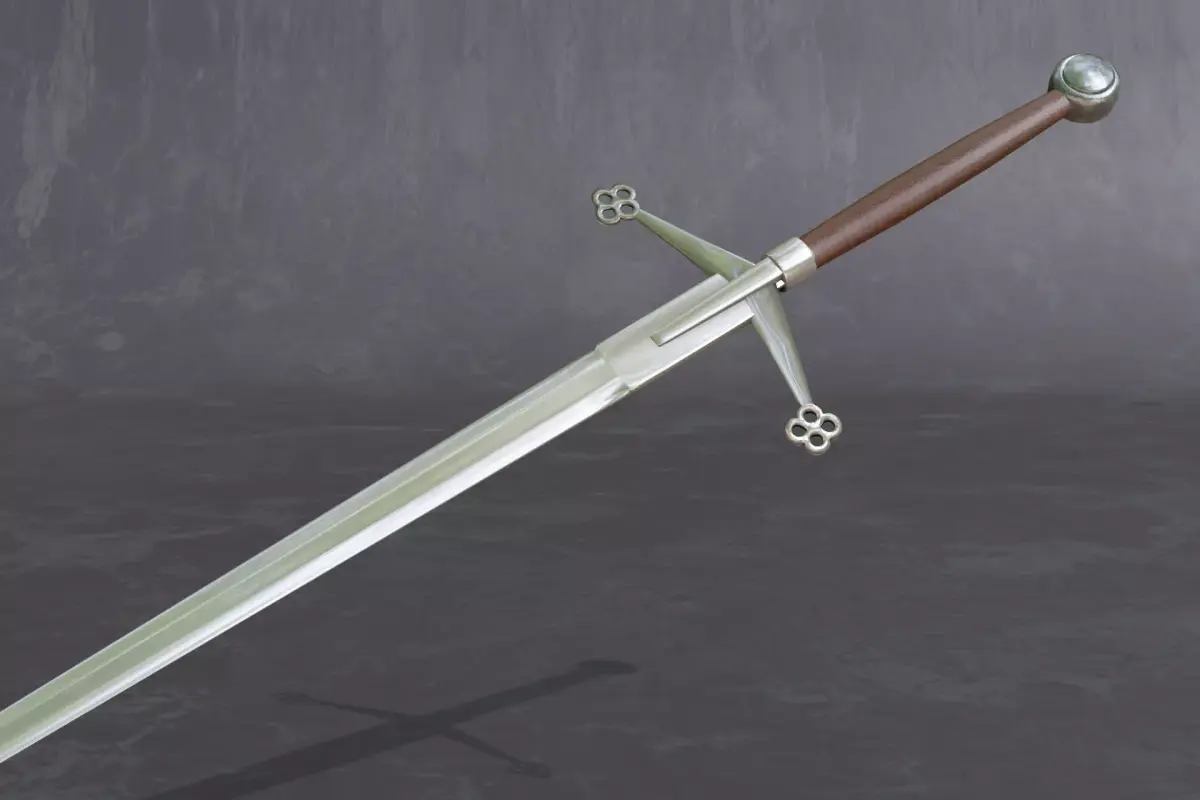 medieval scottish claymore - two-handed sword - PBR 3D model Low-poly 3D model