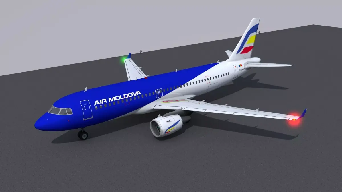 Airbus A320 livery Air Moldova 3D model