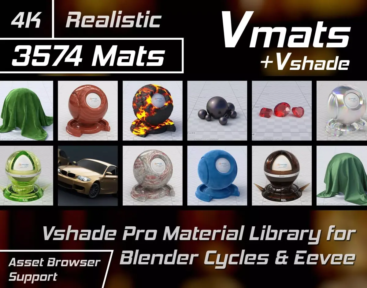VMATS Realistic Material Library for Blender Cycles and Eevee Texture