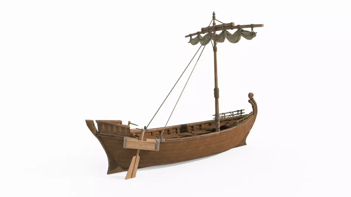 Medieval sailboats 3D model