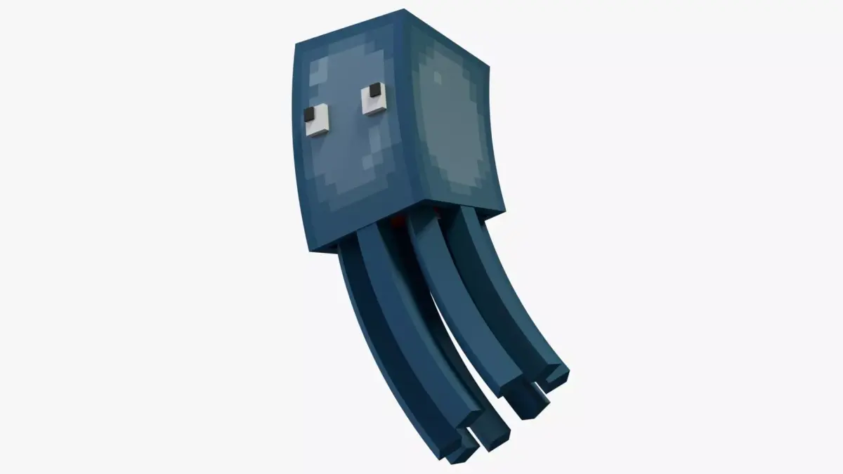 Minecraft Squid Low-poly 3D model