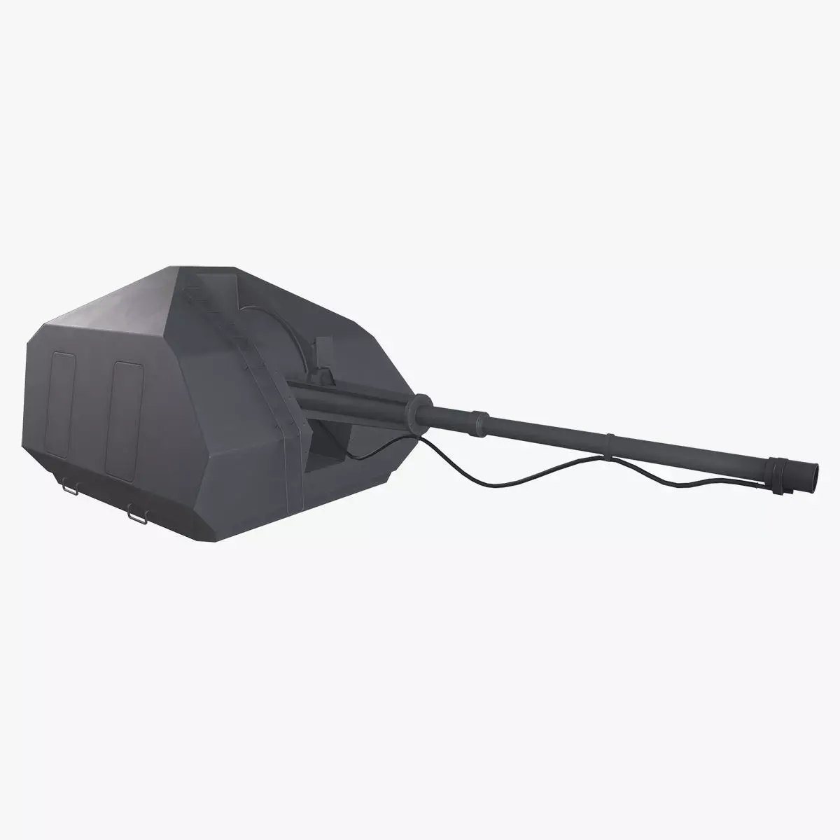 Ship Gun A-190-1 Low-poly 3D model