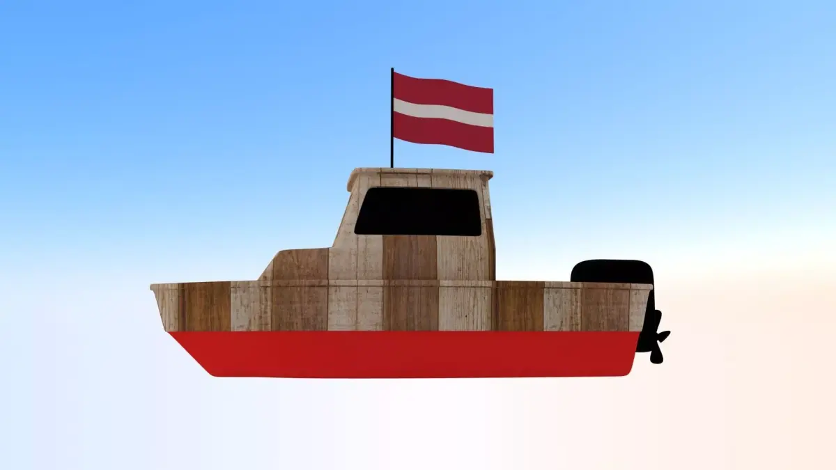 Latvia Fishing Boat 3D model