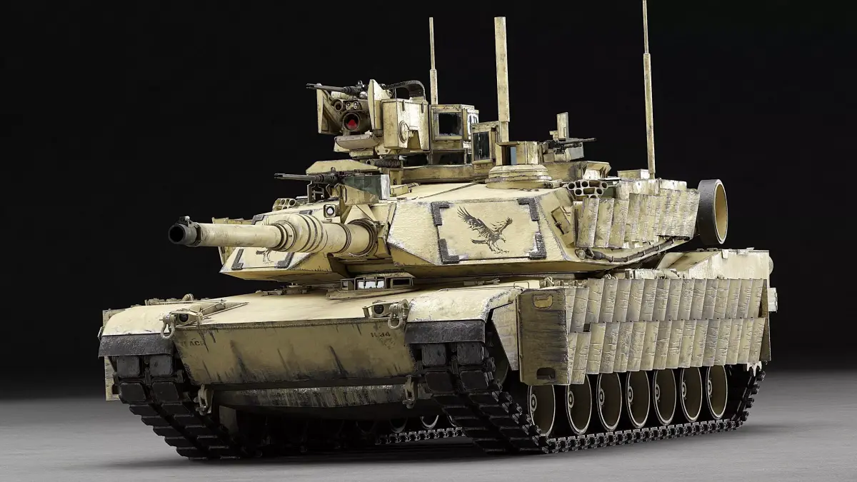 M1A2 SEP v2 Abrams Remake With 11 Camo and Mine Trawl  3D model