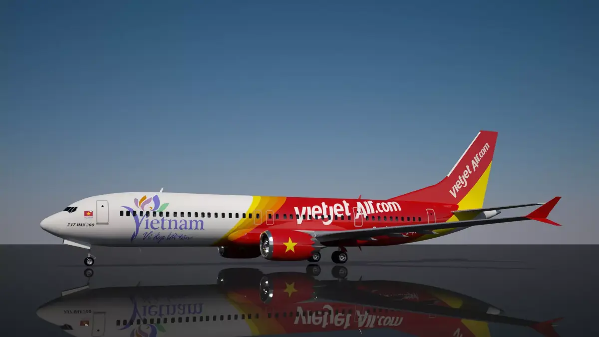 Vietjet boeing 737 max 200 3D model
