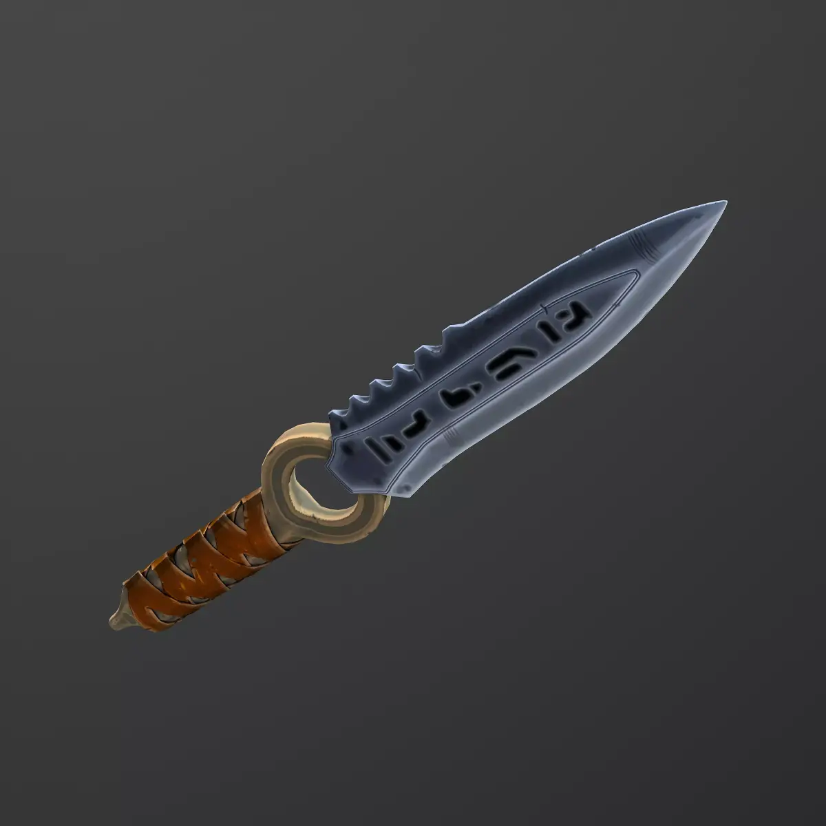 Rune stone dagger Low-poly 3D model