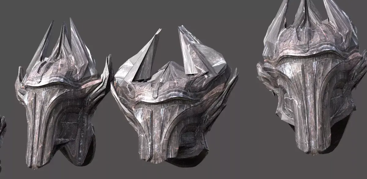 Sci Fi Fantasy Mandalorian style helmet 3 designs  3D model