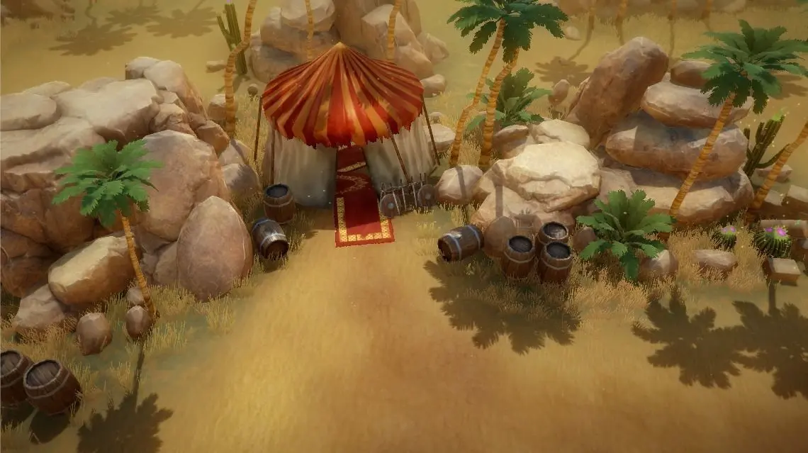Top-Down desert Low-poly 3D model