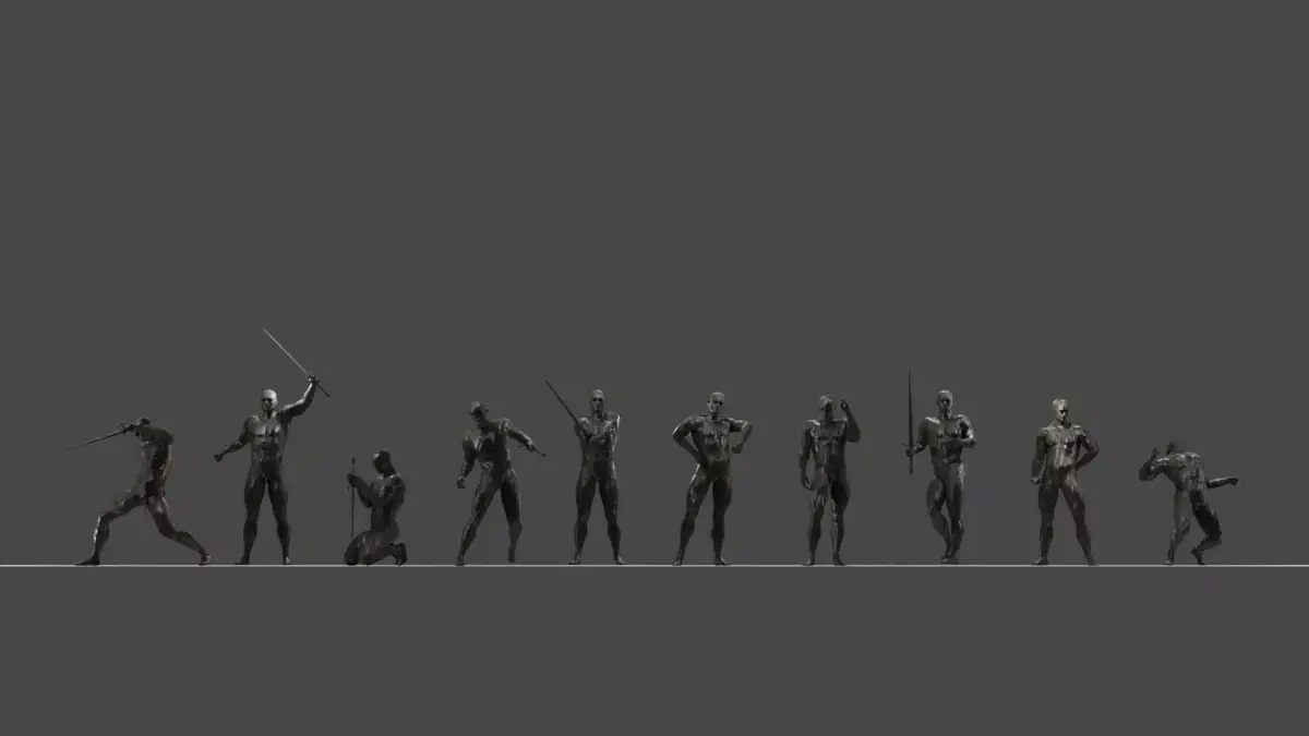 Warriors man soft clay part 1 3D model