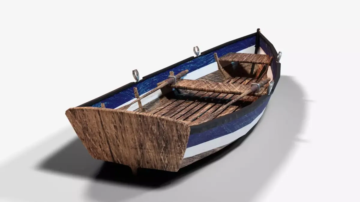 Rowboat Low-poly 3D model