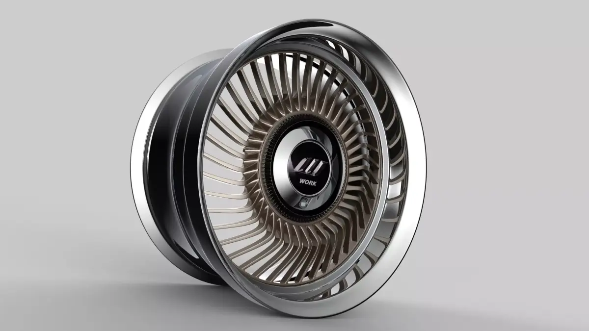 Work Carving 40 custom wheel 3D model