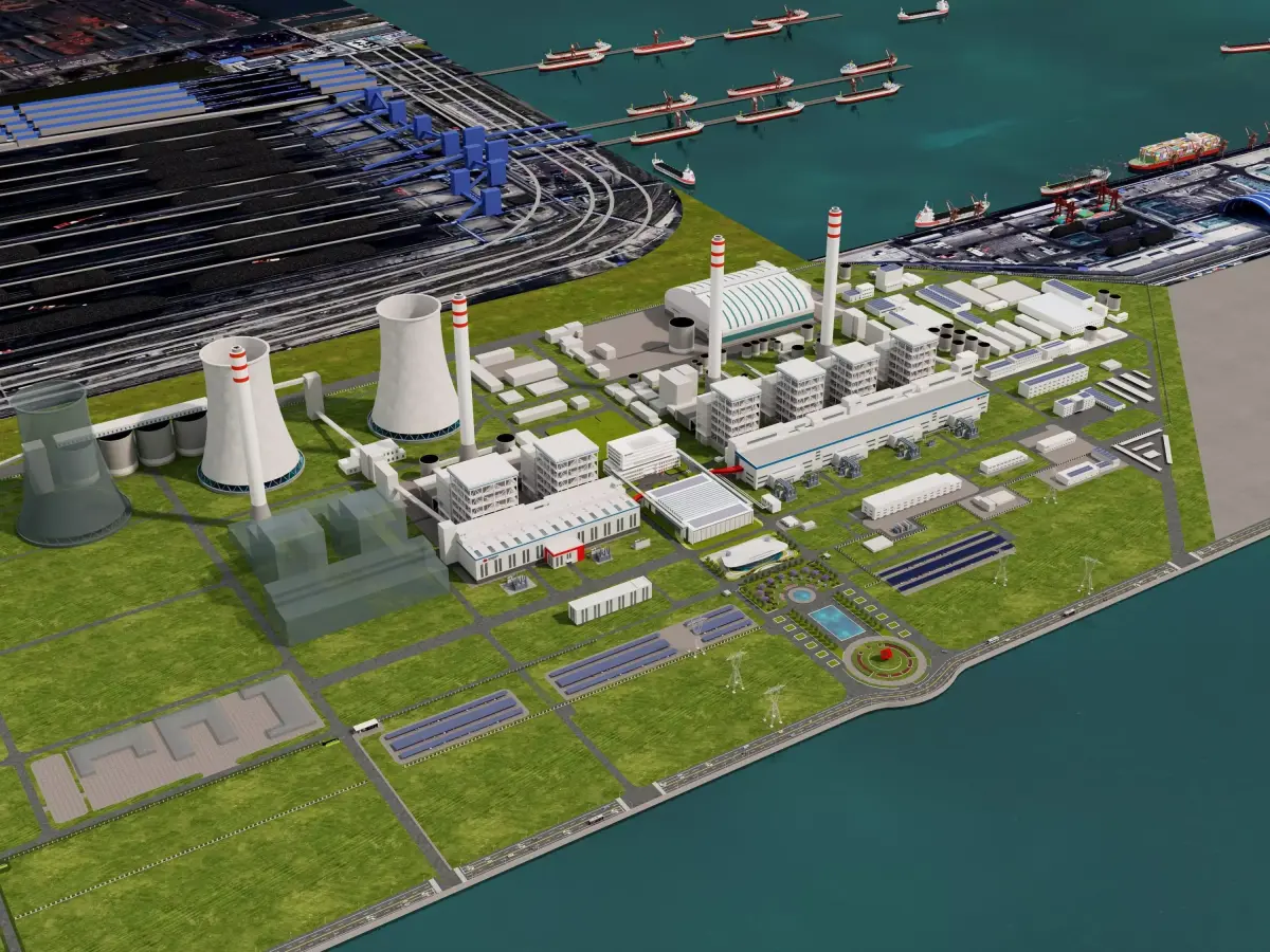 Thermal power plant - nuclear power plant - chemical plant 3D model get