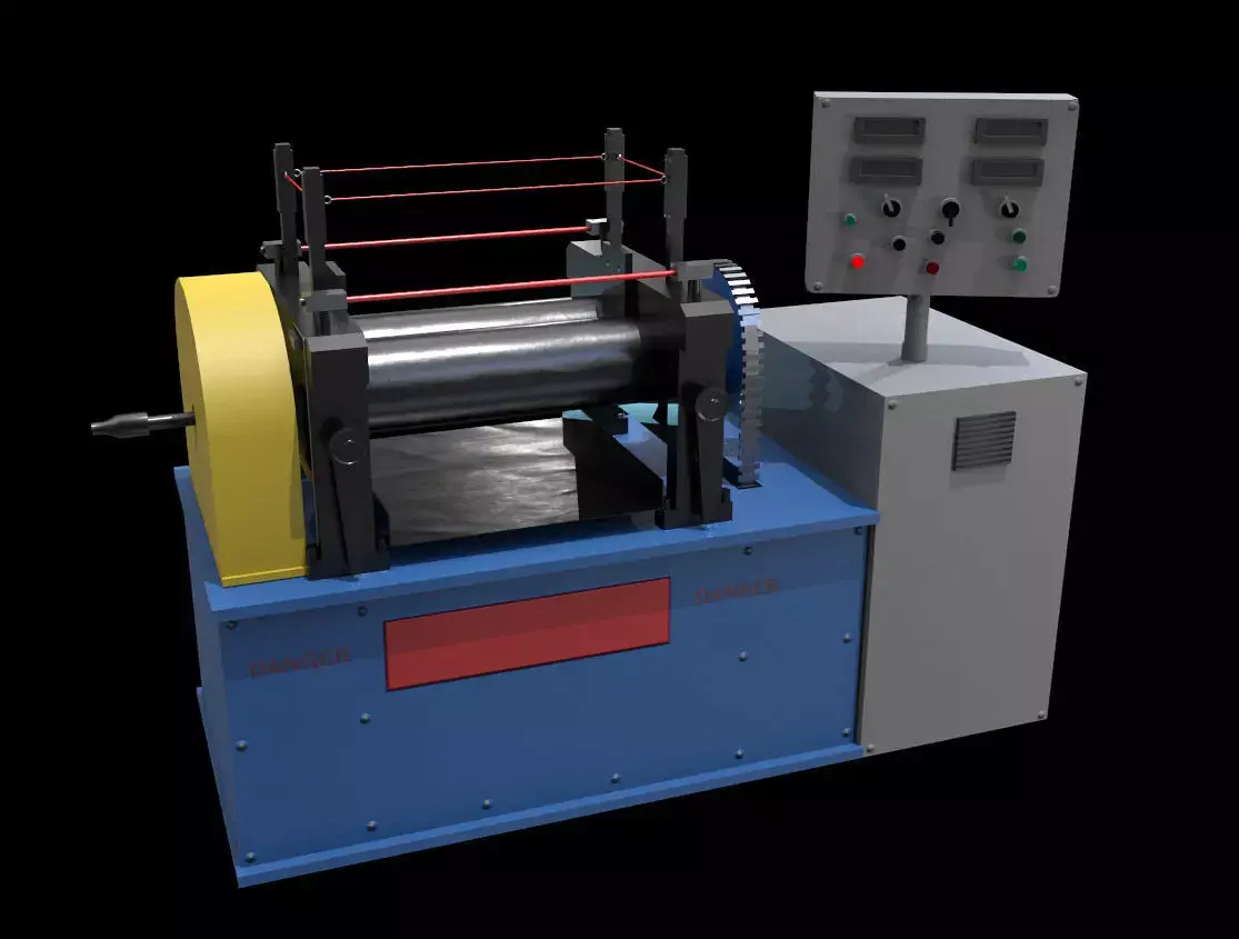 Roll Mill Low-poly 3D model