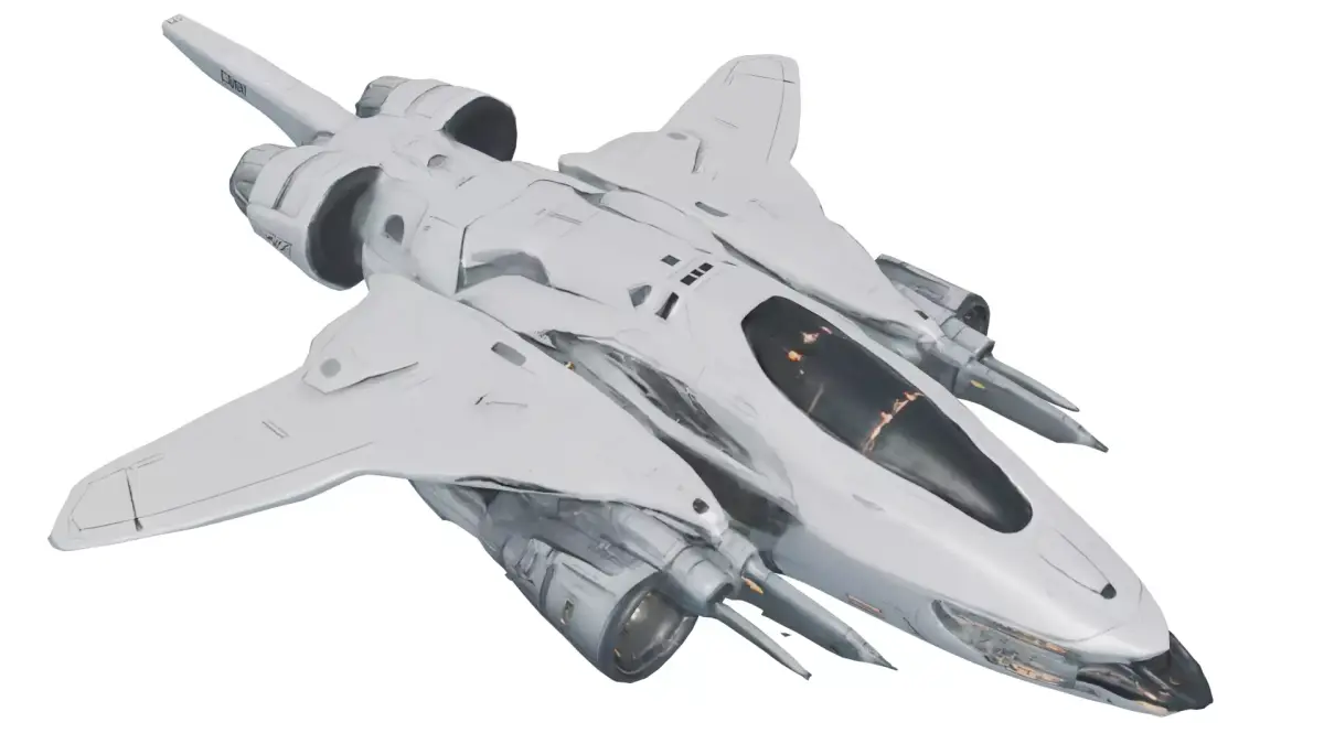 Quantum Raptor Spaceship Lowpoly GameReady Low-poly 3D model