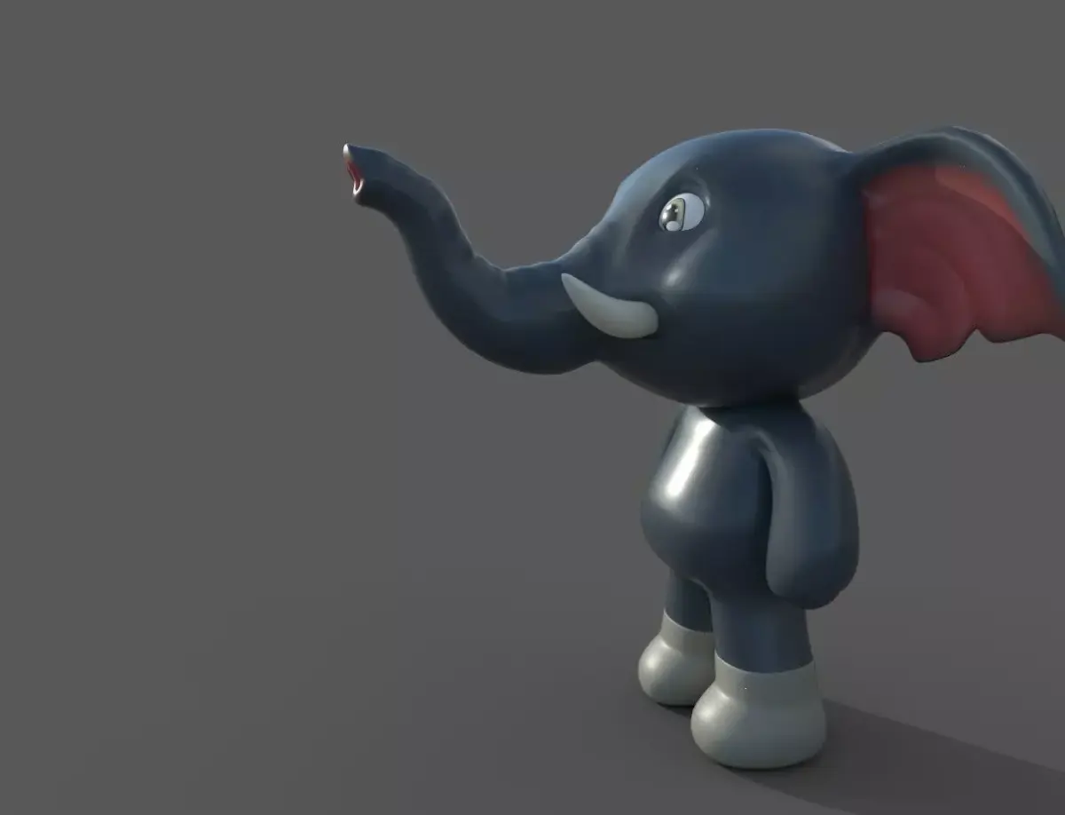 Cartoon Elephant 3D model