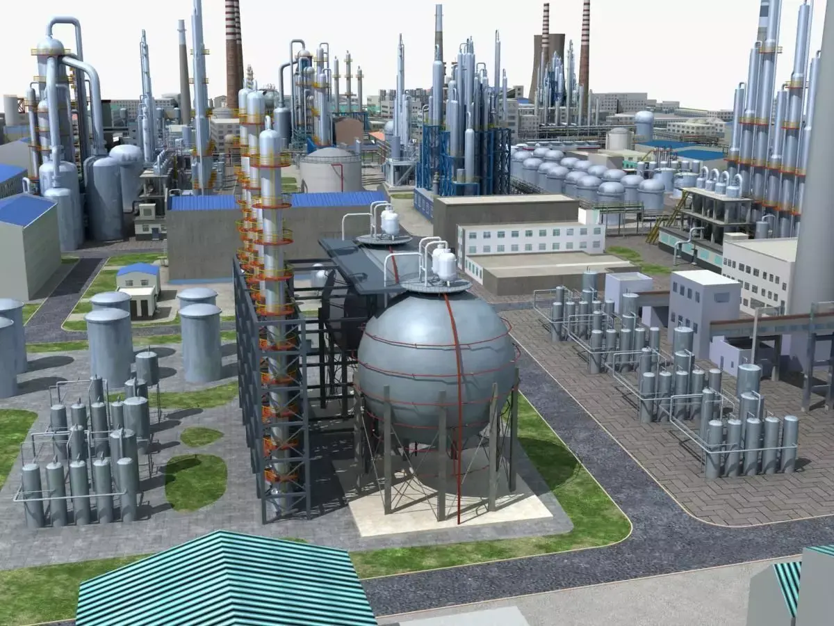 Chemical Plant 3D model order