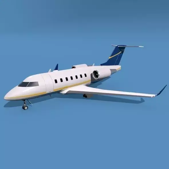 Bombardier Challenger 600 private jet 3D model