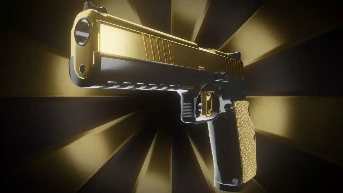 Pistol CZ 75 Golden Gangsta Low-poly 3D model
