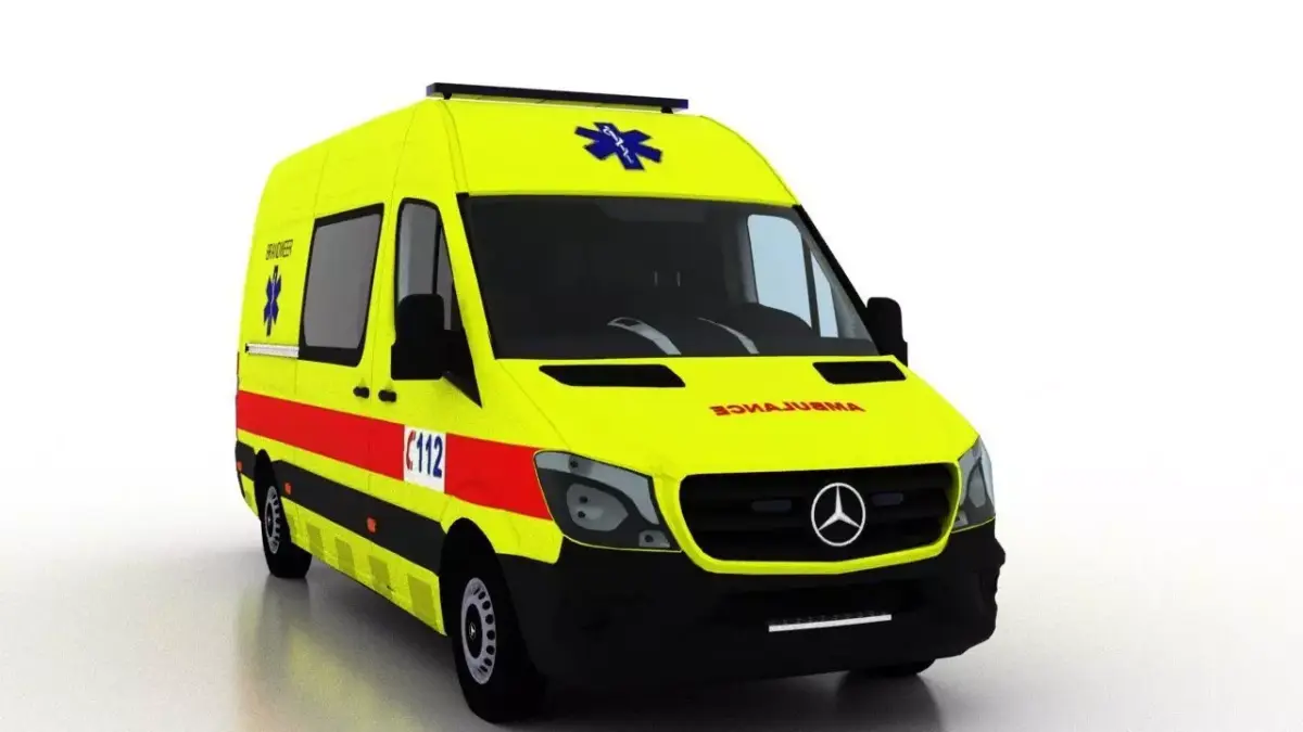 Mercedes Benz Sprinter L2H2 2015 Belgium Ambulance 3D model