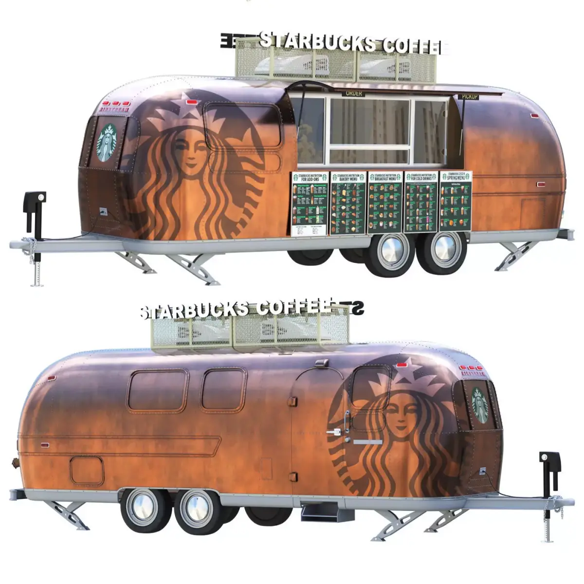 Starbucks Coffee trailer Dubai 3D model