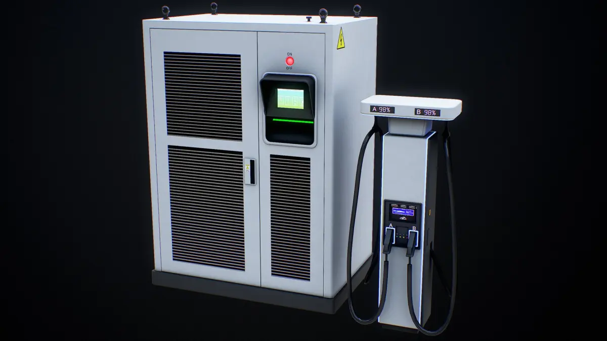 EV Charging Station Zhong PBR 3D model
