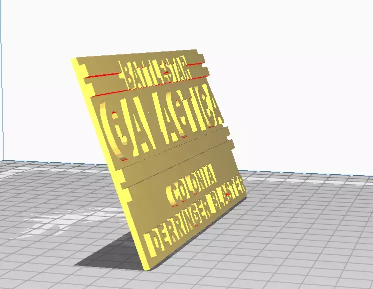 Battle star Galactica Derringer sign 3D print model