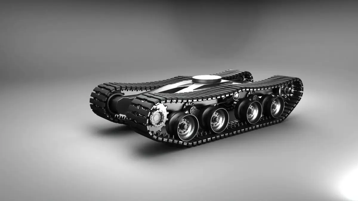 Suspension tracks construction vehicle Low-poly 3D model
