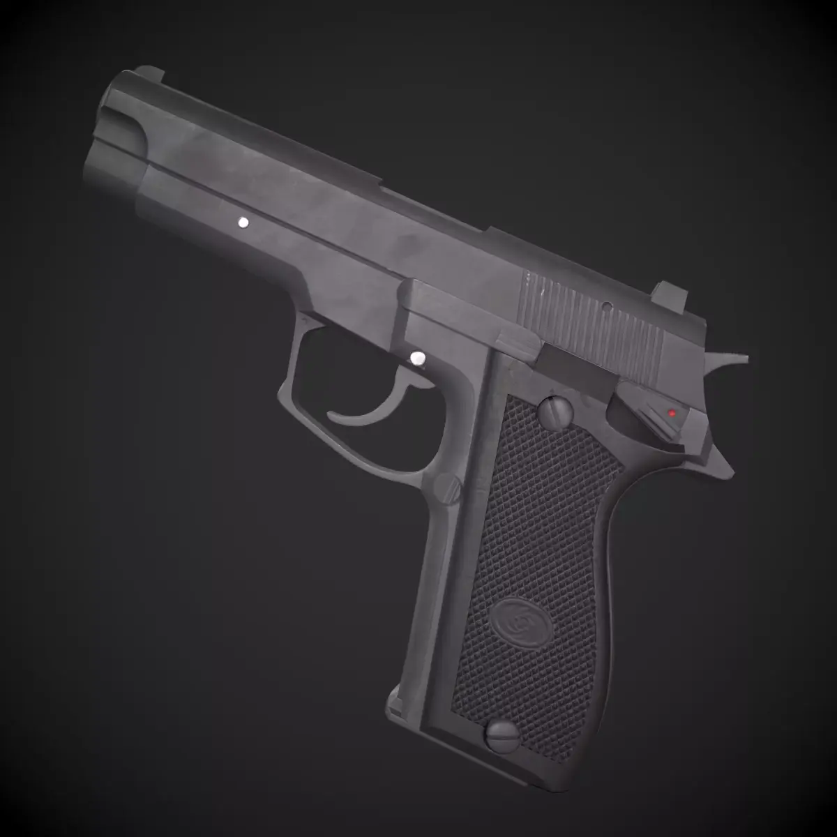 DP51 Pistol Low-poly 3D model