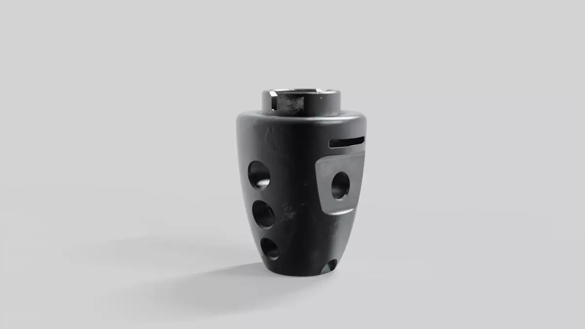 Muzzle brake biscoi 3D model