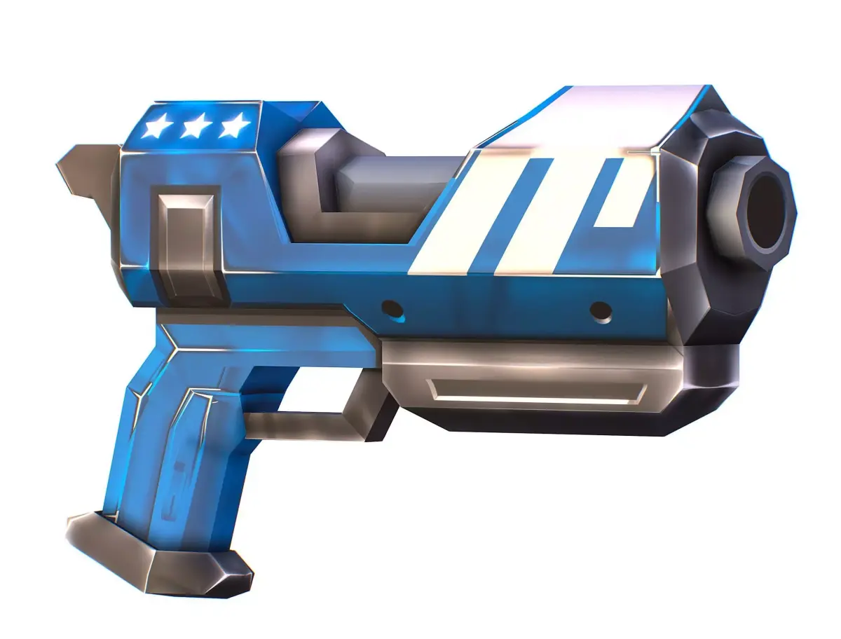 LowPoly Sci-Fi Cartoon Pistol Gun Low-poly 3D model order
