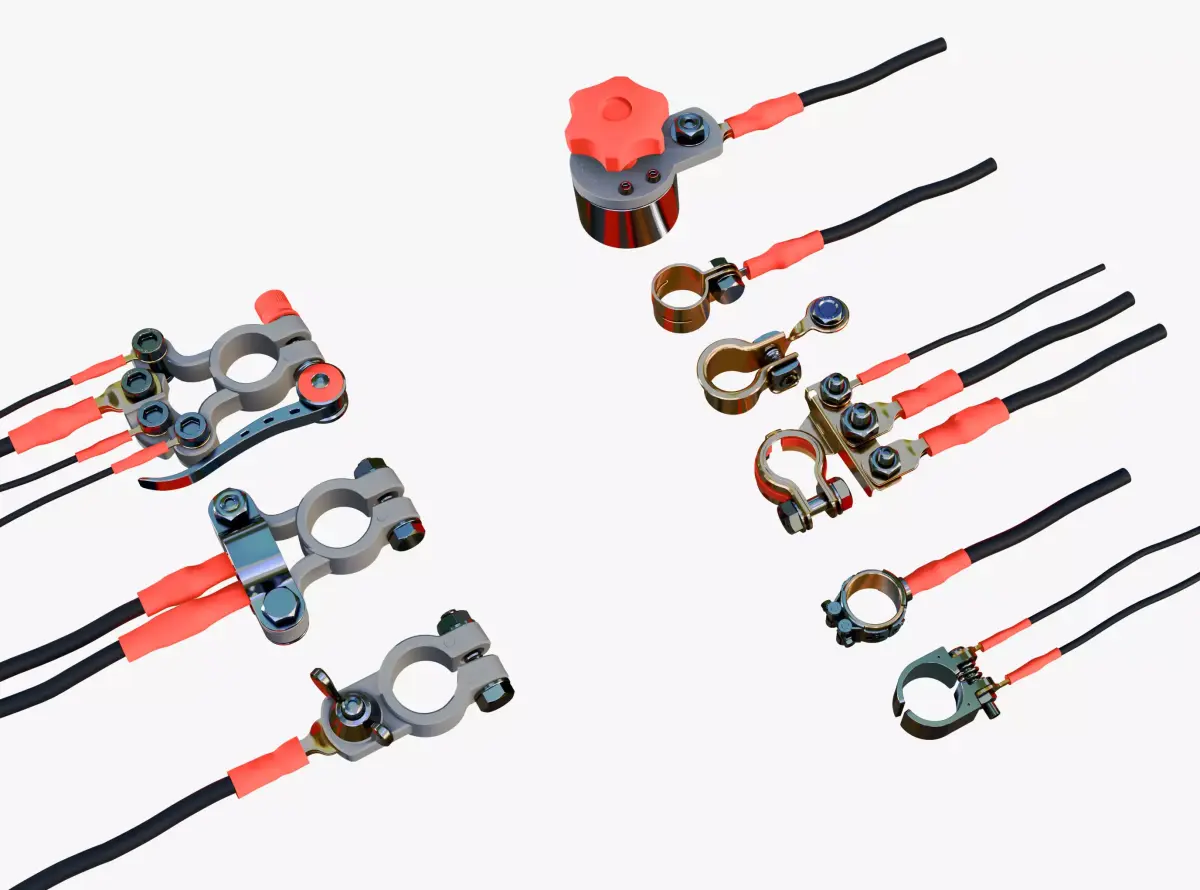 Battery Terminal Clamp Set M1 3D model