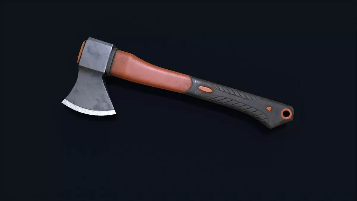 Camping Axe Low-poly 3D model