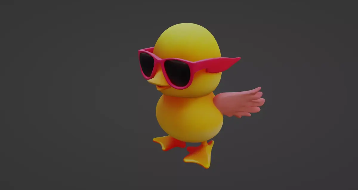 Cool Chick with Sunglasses - 3D Character Model 3D model