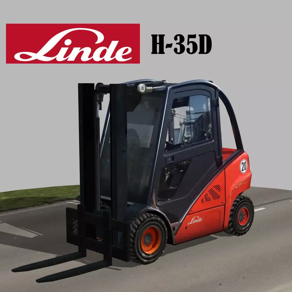 Linde Forklift Trucks H35D Low-poly 3D model