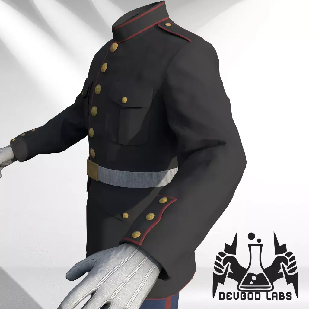 United States Marine Corps Dress Blues Uniform USMC Low-poly 3D model