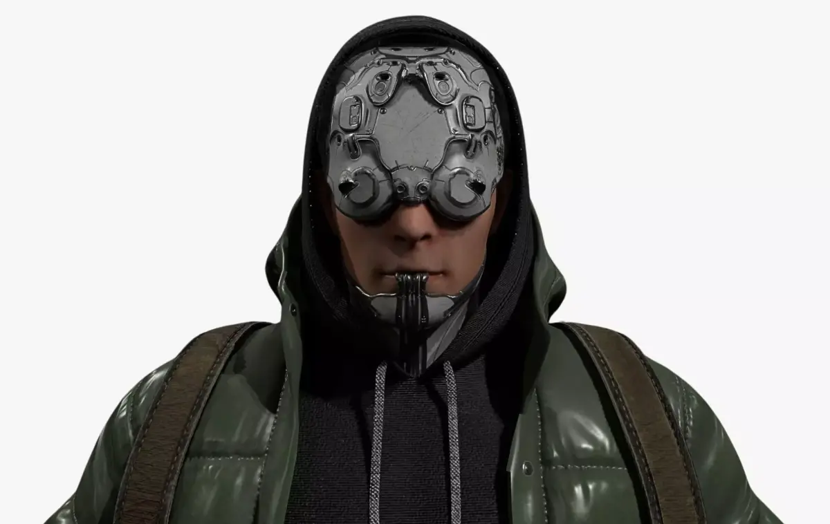 Cyberpunk Robot Mecha Character - Male Low-poly 3D model