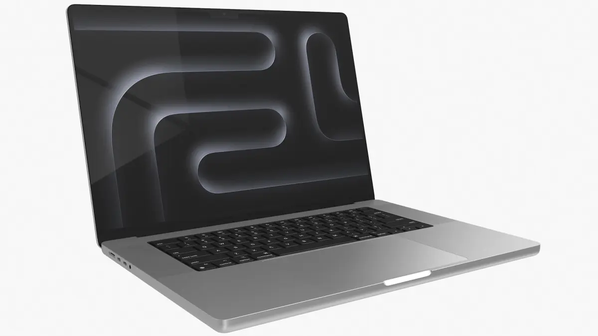 Apple MacBook Pro 16 M5 2025 Silver Rigged 3D model