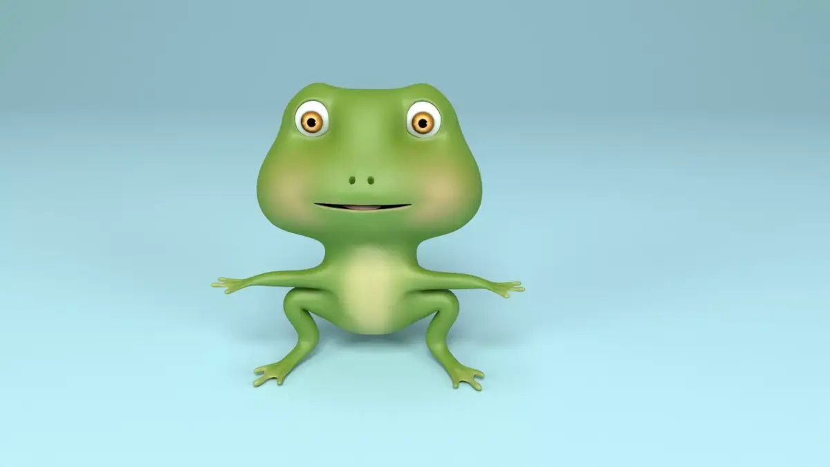 Frog cartoon 3D model purchase