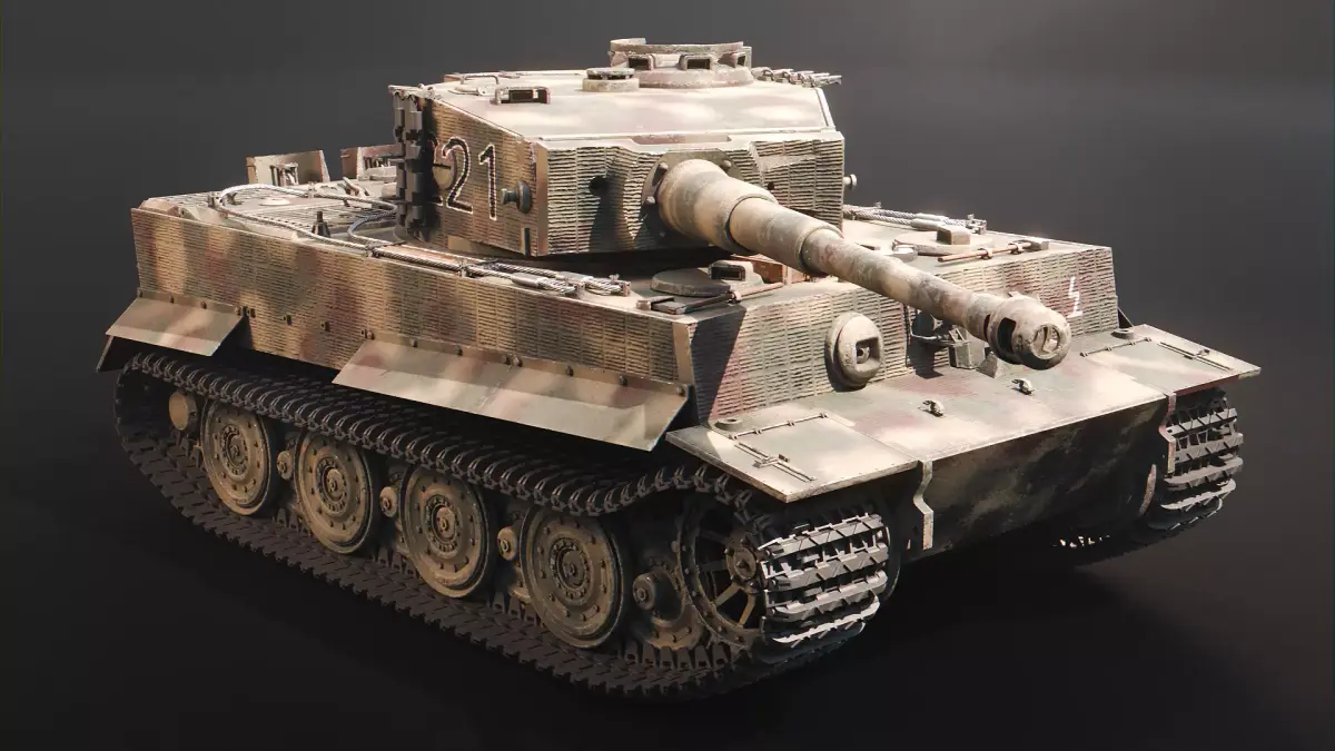 Panzer VI - Tiger I - WW2 German heavy Tank Low-poly 3D model