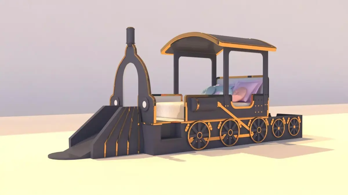 bed train  3D model