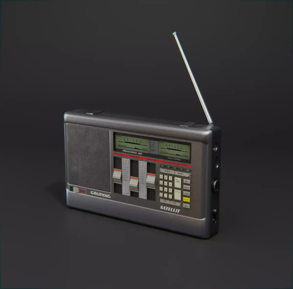 Modern Military Radio Low-poly 3D model