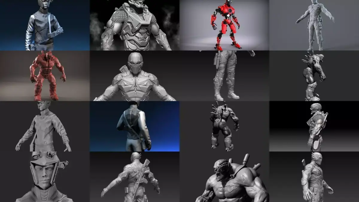 Sci-Fi Characters  Part 2 3D Model Pack purchase