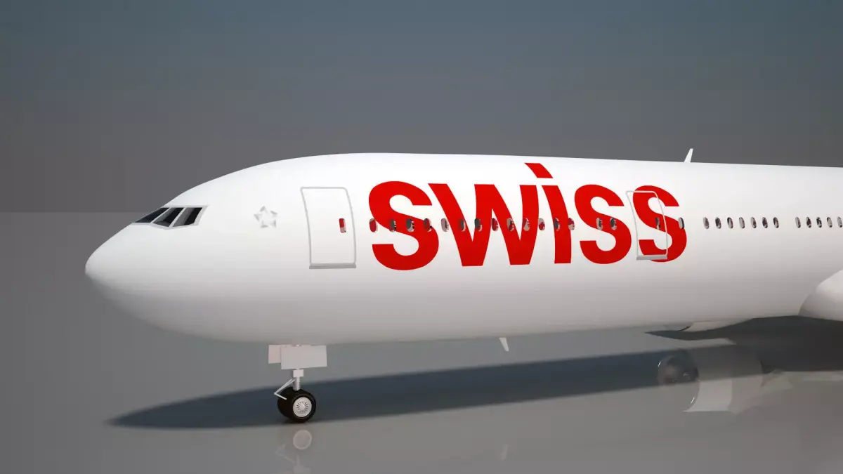 Swiss Air 777 300 ER 3D model