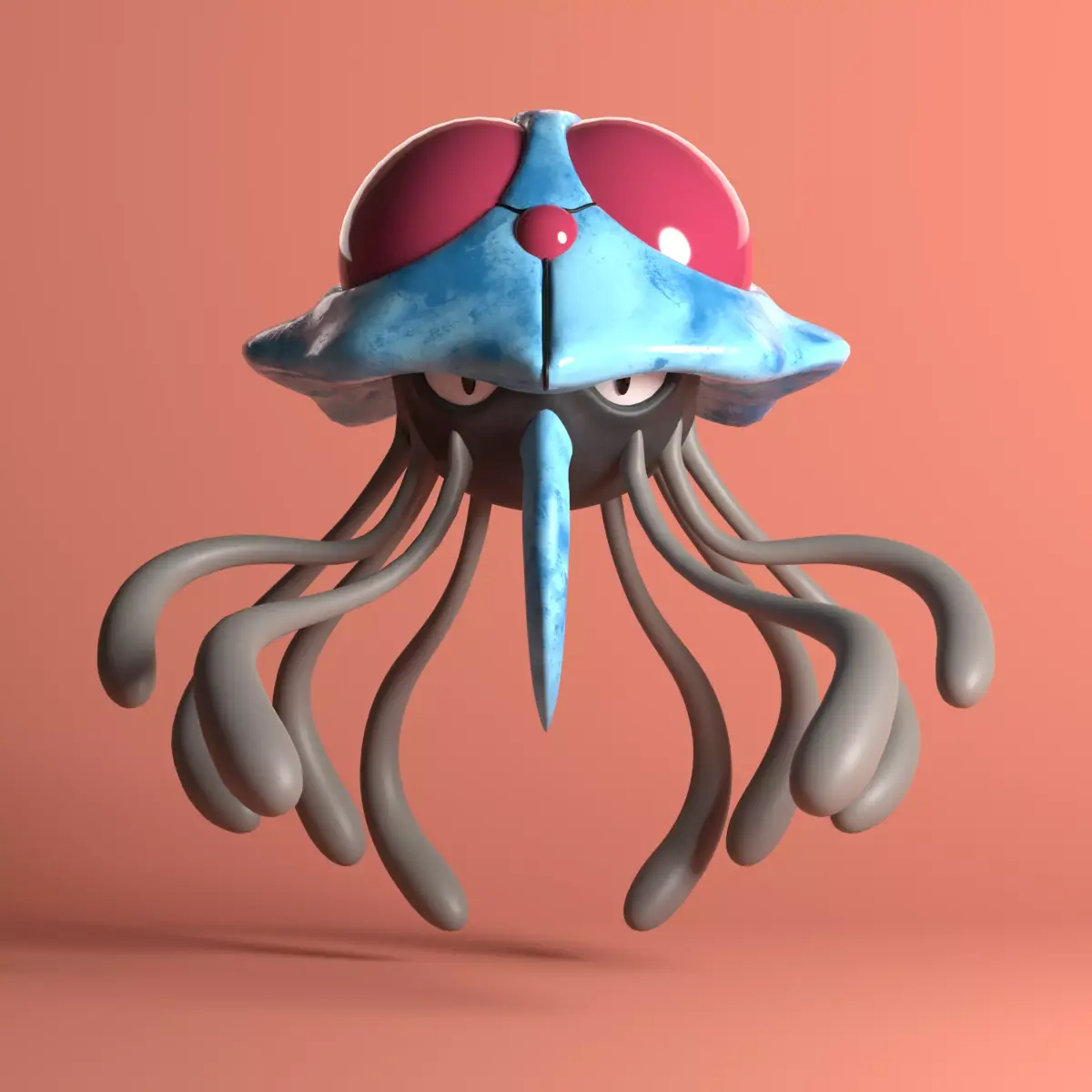 Tentacruel Pokemon 3D Low-poly 3D model